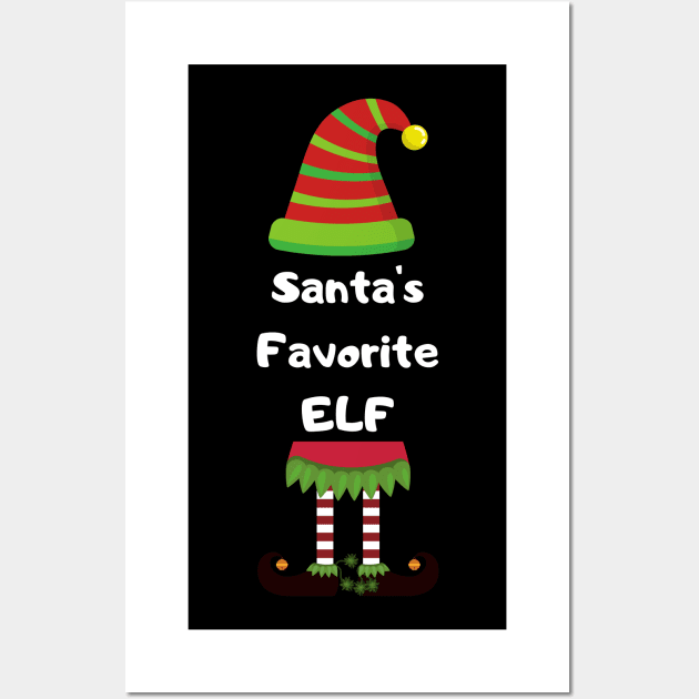 Santa's Favorite Elf Wall Art by playerpup